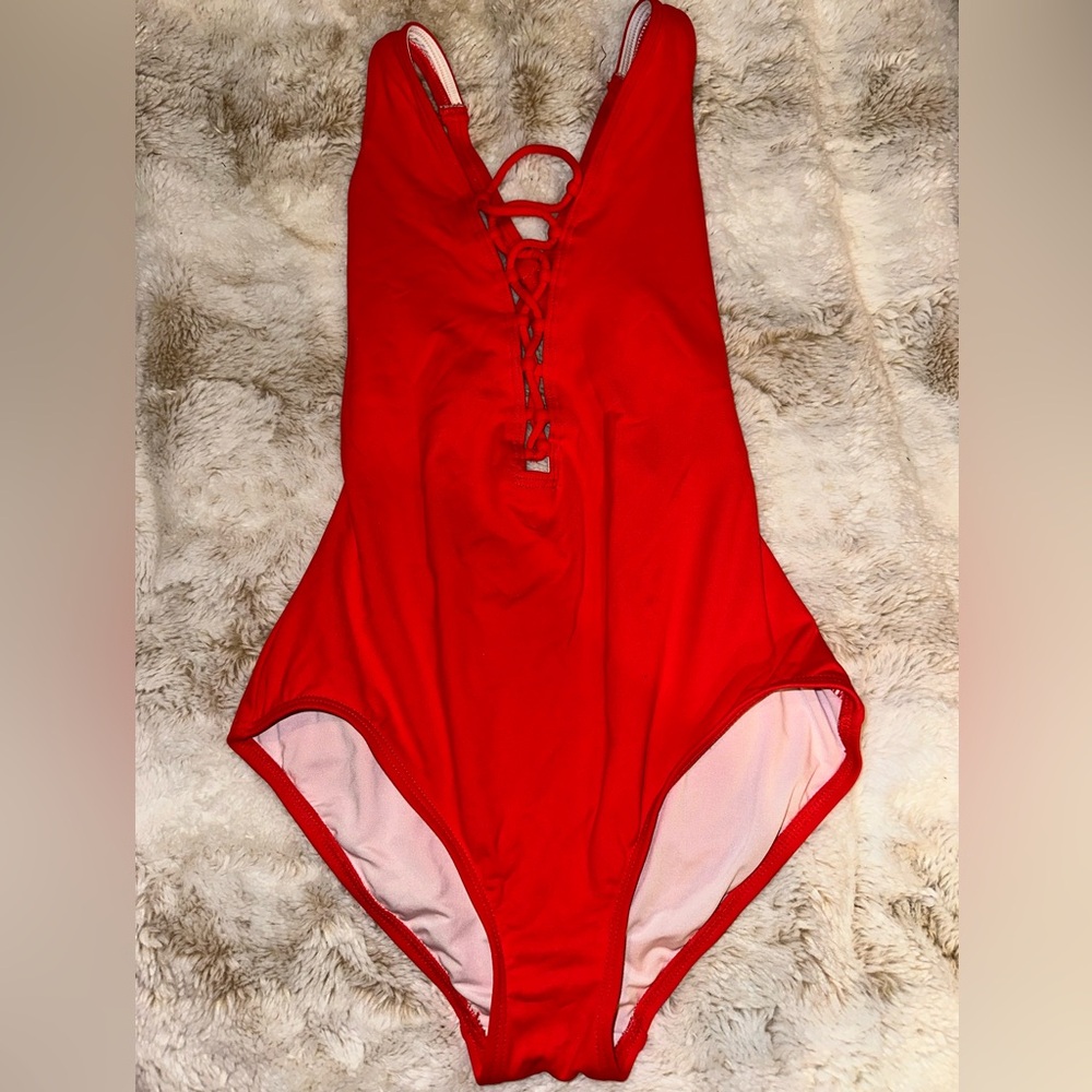 MICHAEL Michael Kors Lace-up Cross-back One-piece